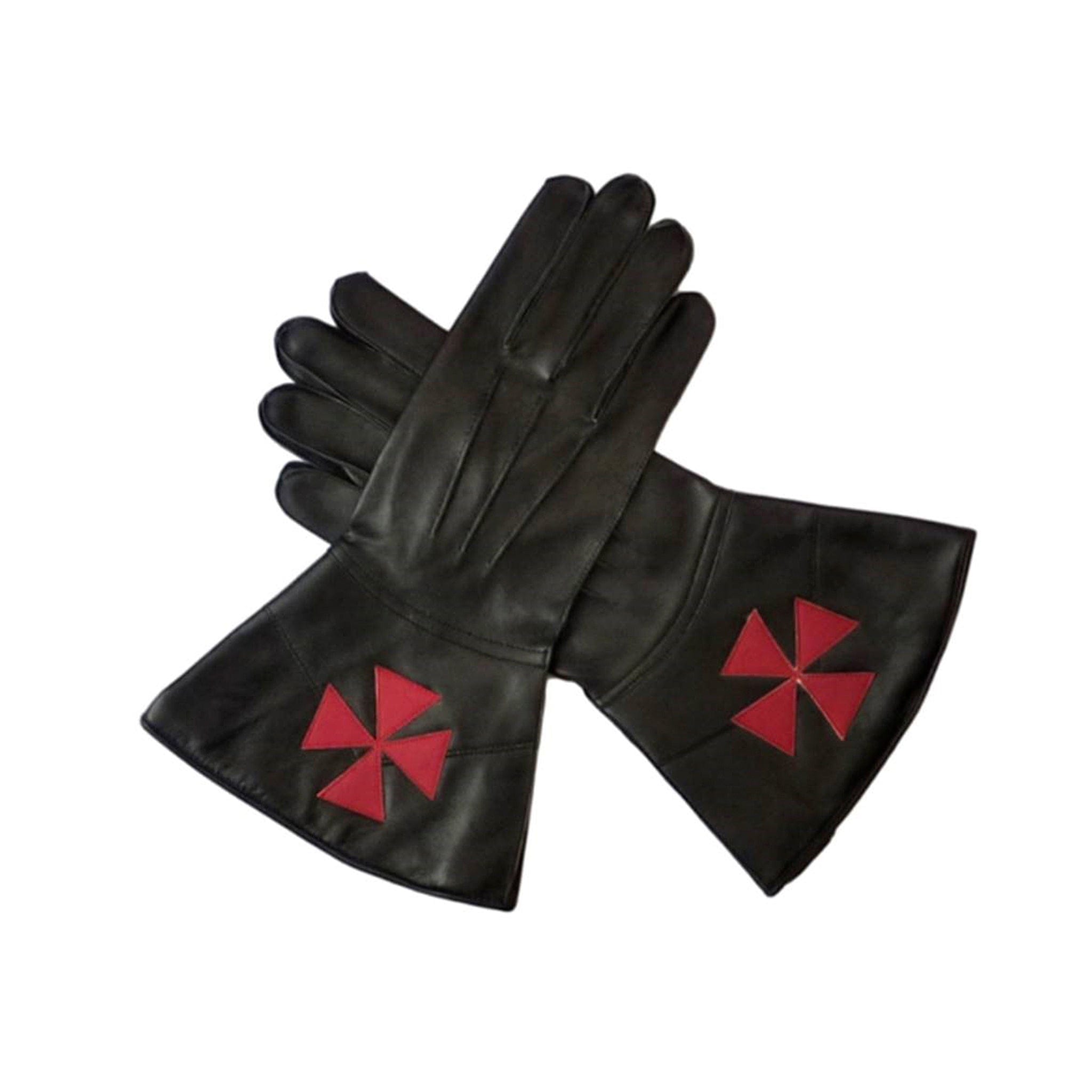 Knights Templar and Malta Leather Gauntlet